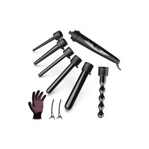 Curling Iron Curing Wand Set 6 in 1 Interchangeable Ceramic Tourmaline NEW